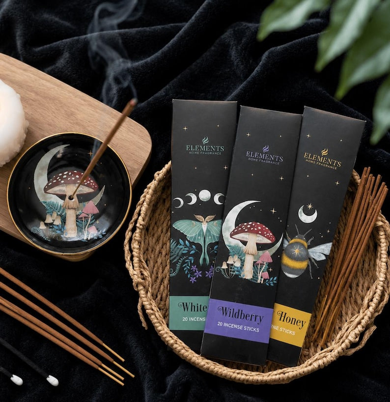 Dark Forest Incense Sticks with Incense Holder