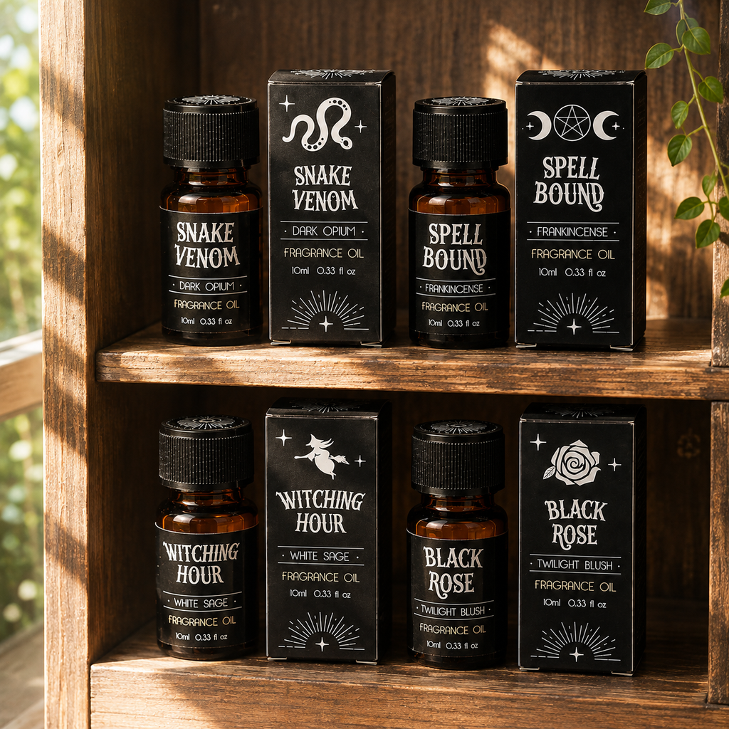 Celestial Black Cat Oil Burner With 10ml