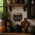 Witches Brew Cauldron MDF Hanging Sign