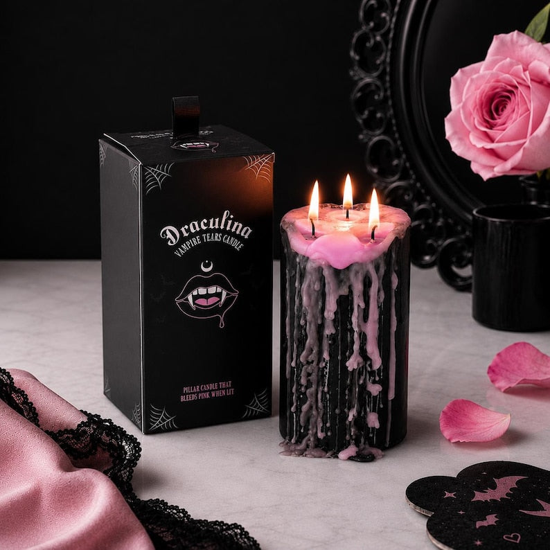 Bleeding Vampire Pink Tears Candle