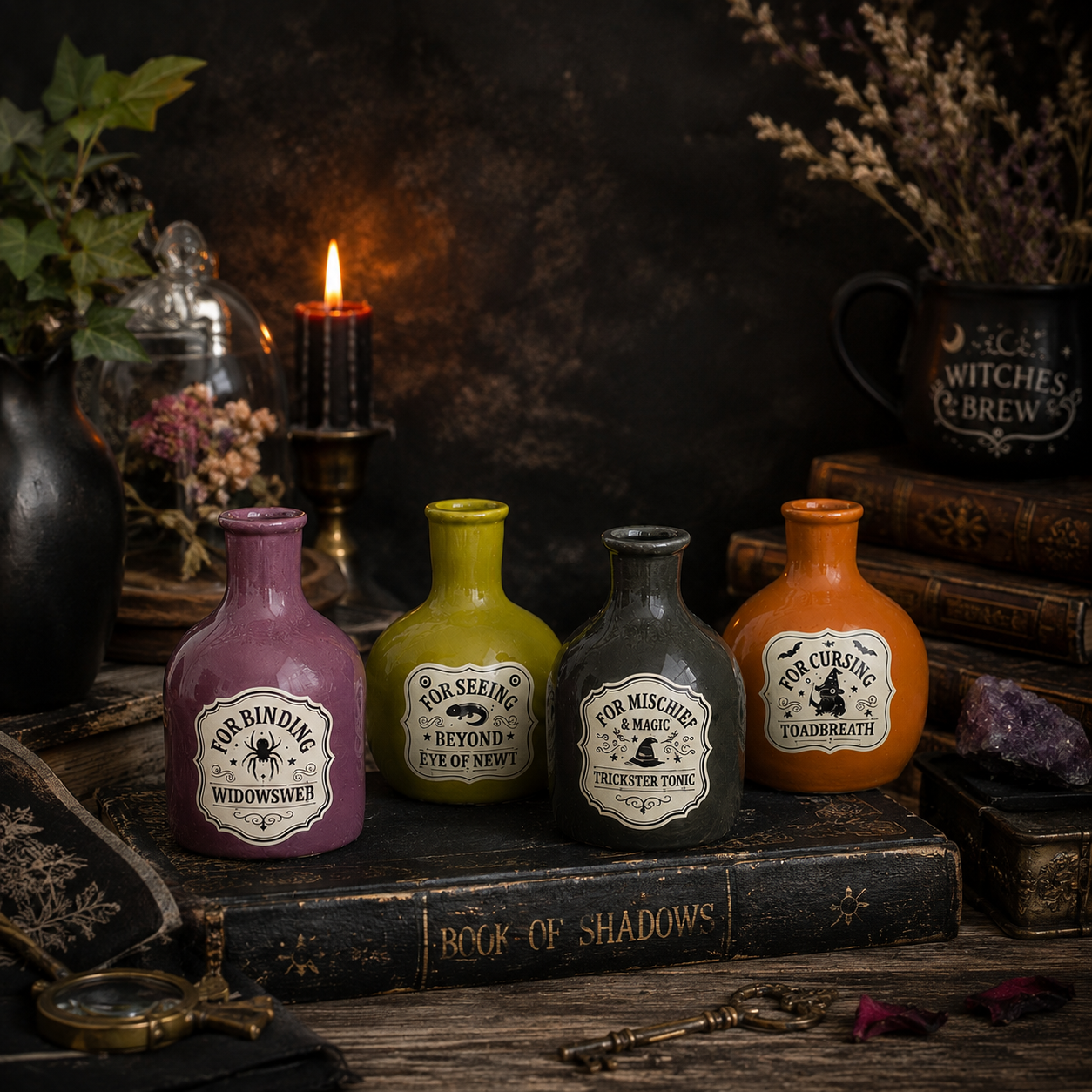 Witch's Apothecary Set of 4 Holders