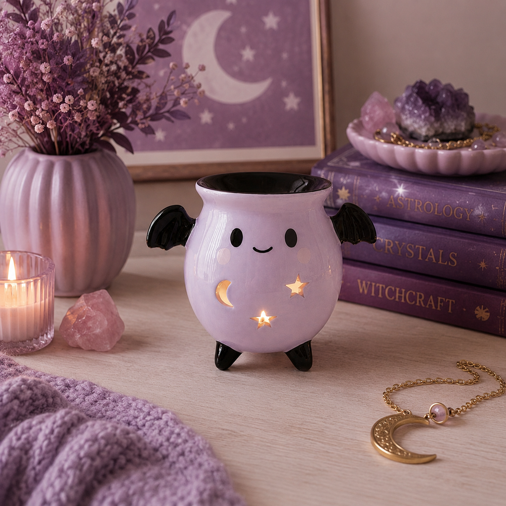 Bat Cauldron Oil Burner with Free Item