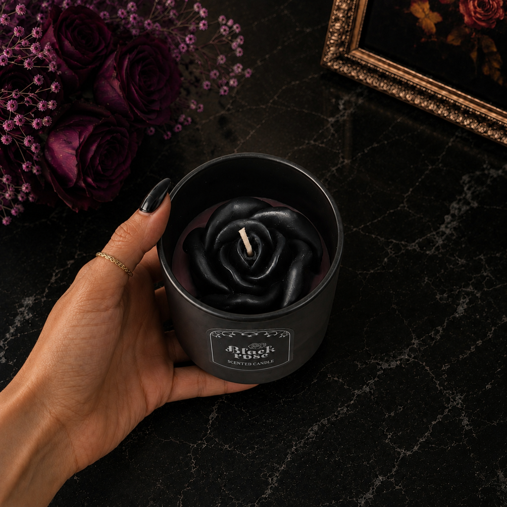 Black Rose Scented Candle