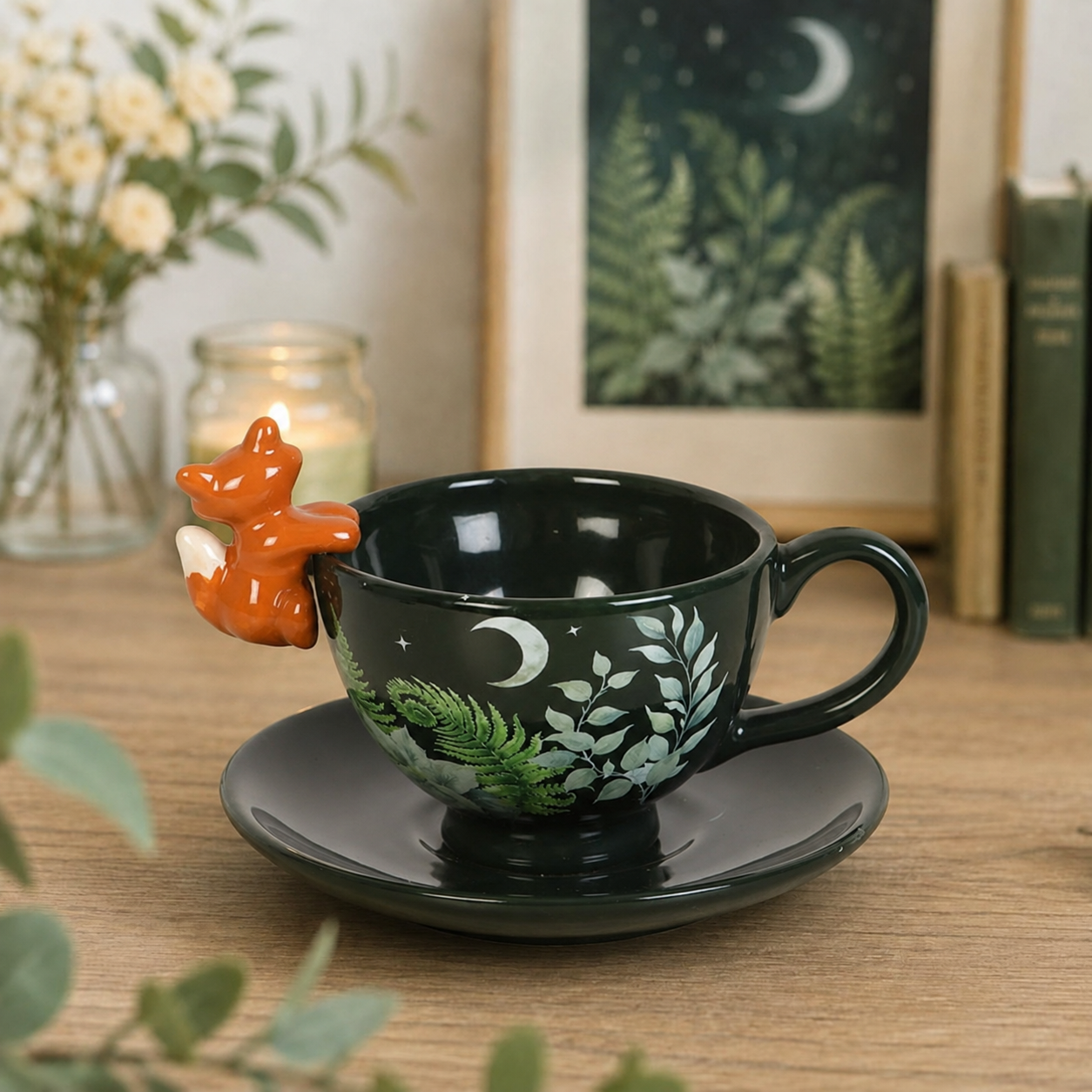 Forest Fox Teacup & Saucer